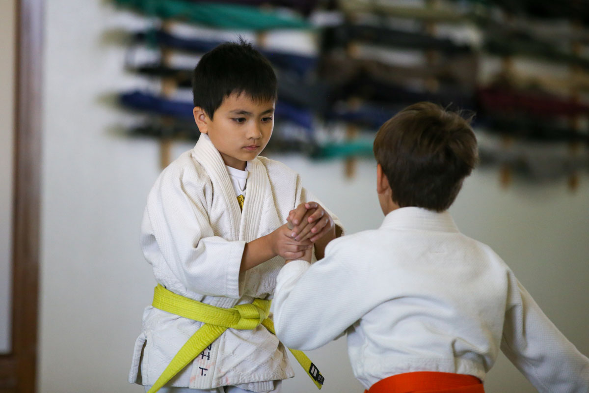 kid practicing aikido